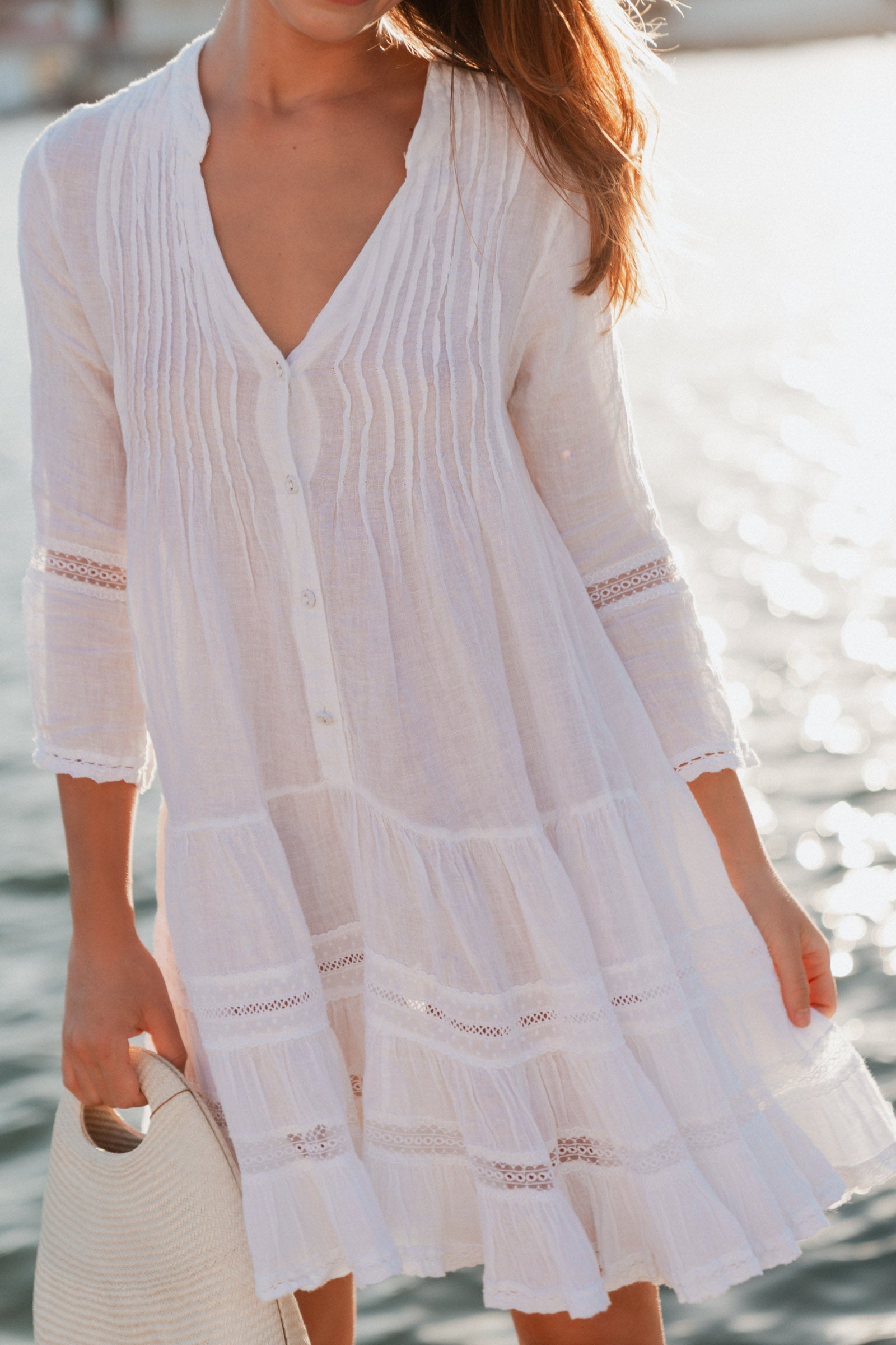Linen Dress White
