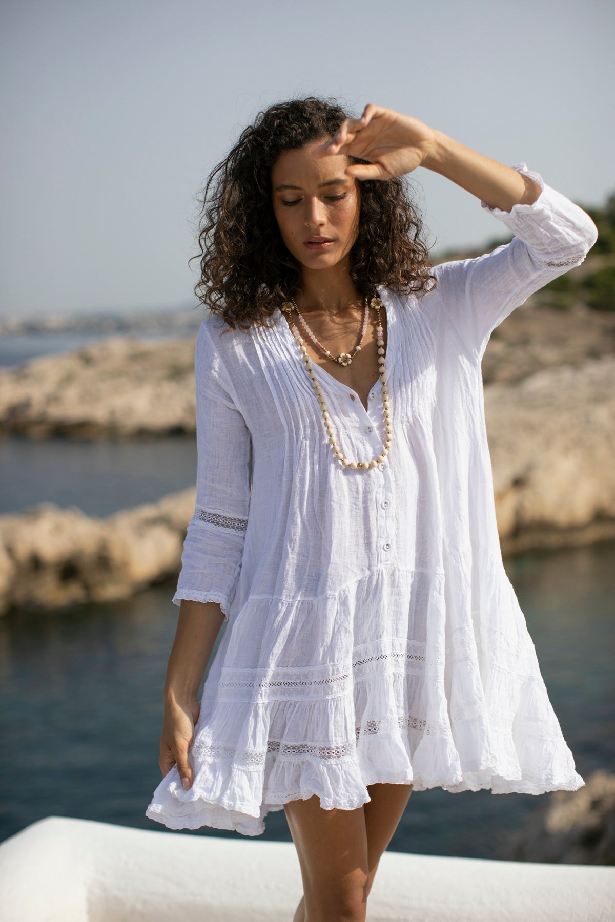 Linen Dress White