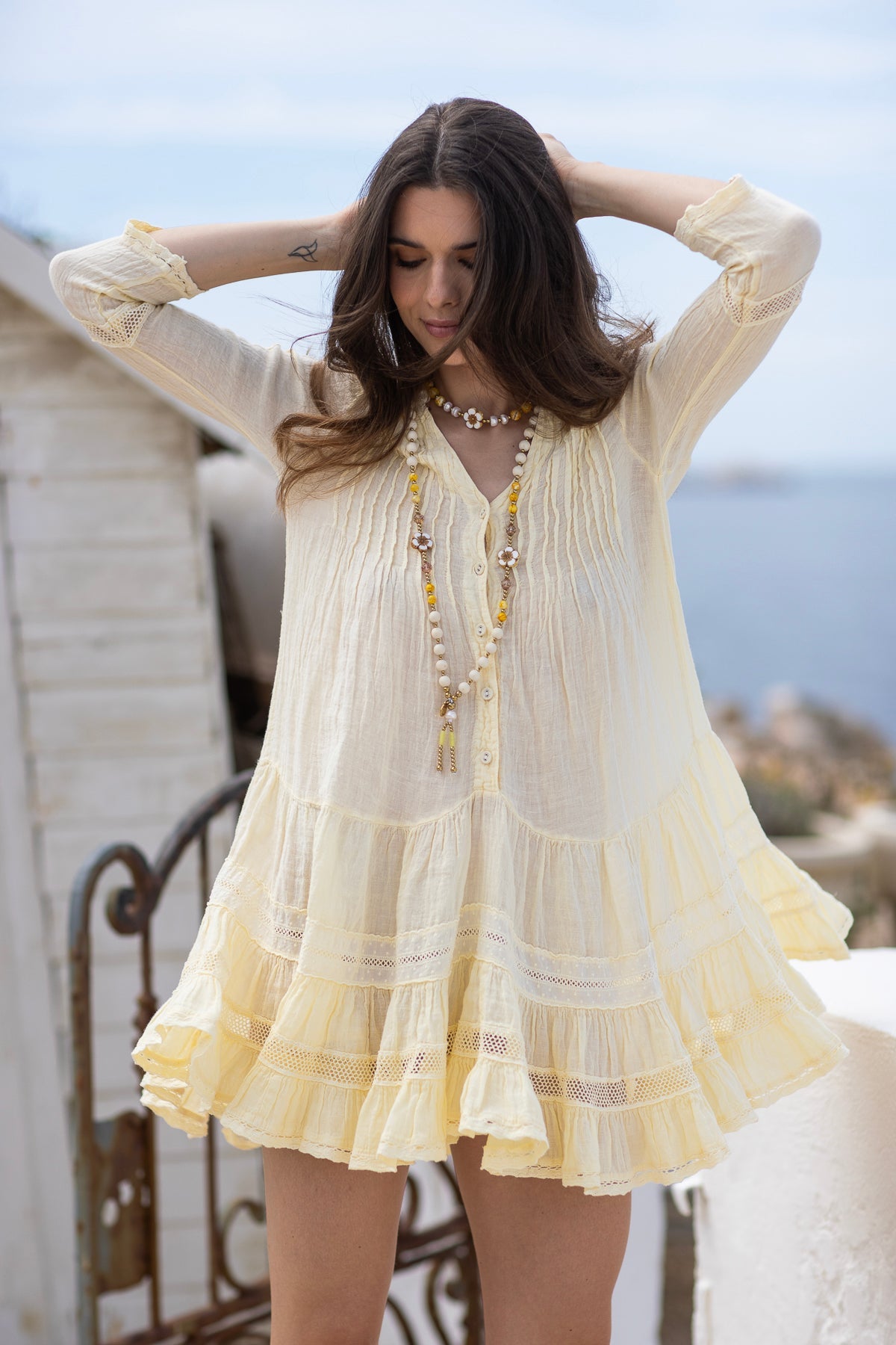 Linen Dress Yellow