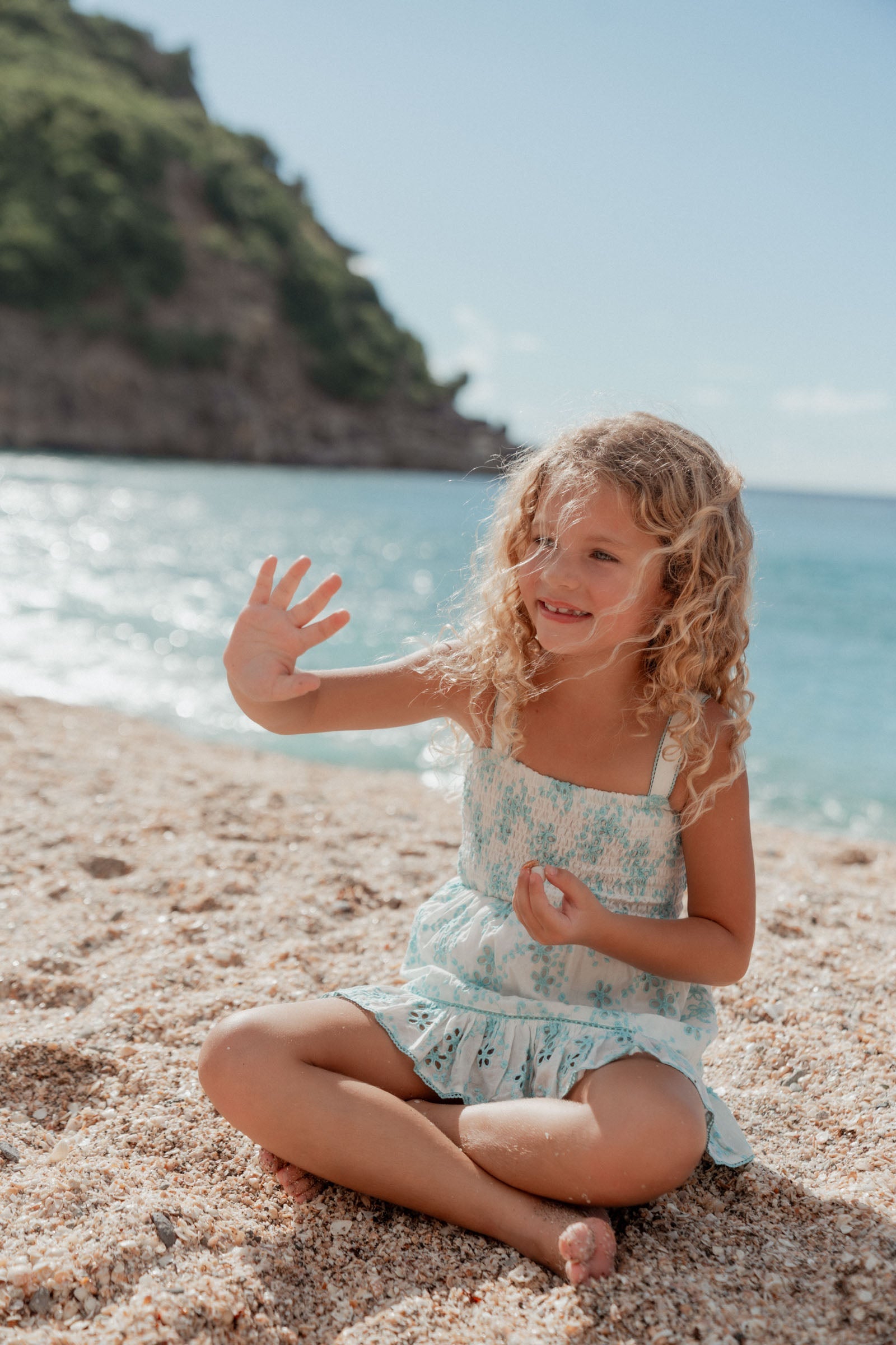 Lolita Kids Embroidered Dress Turquoise