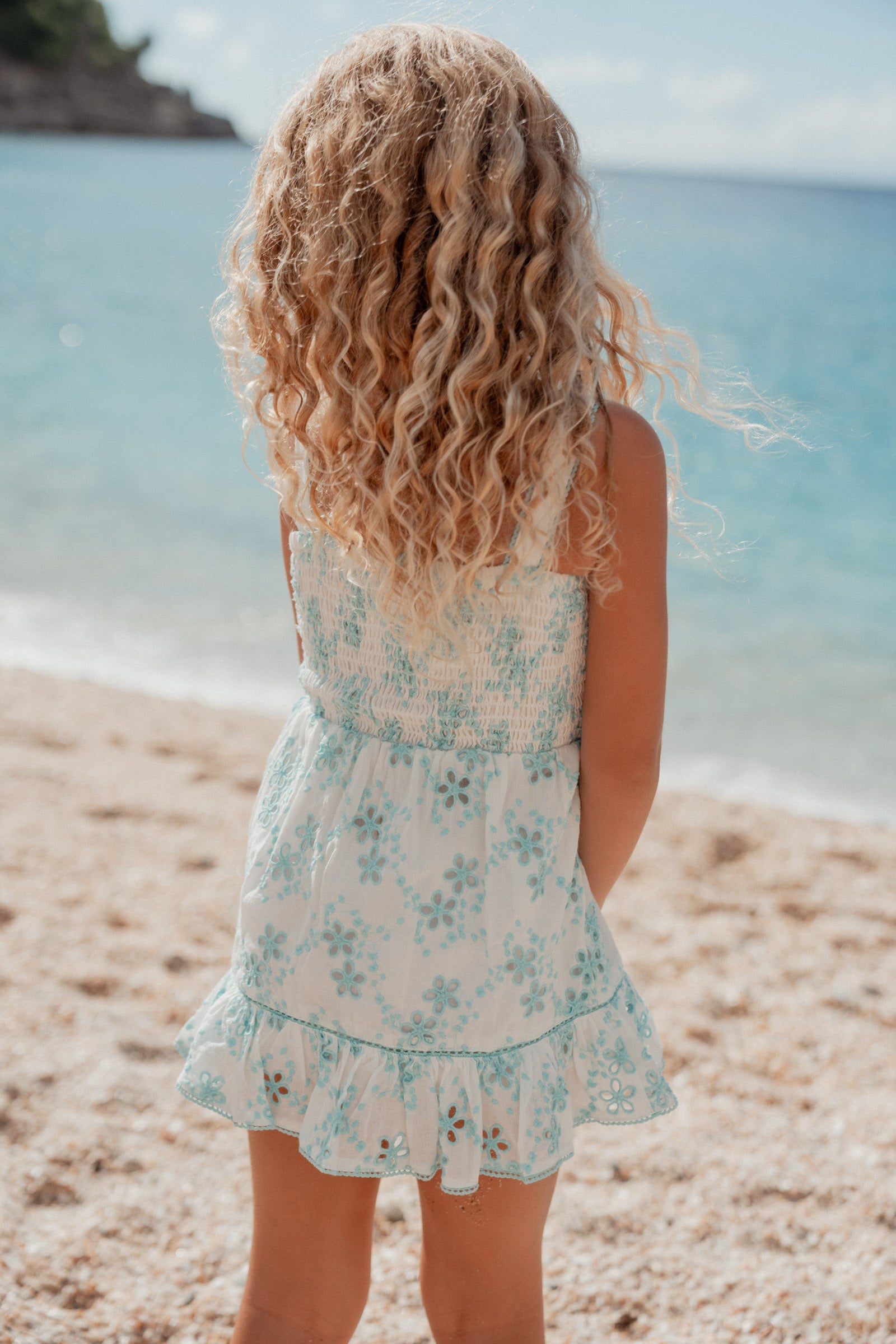 Lolita Kids Embroidered Dress Turquoise