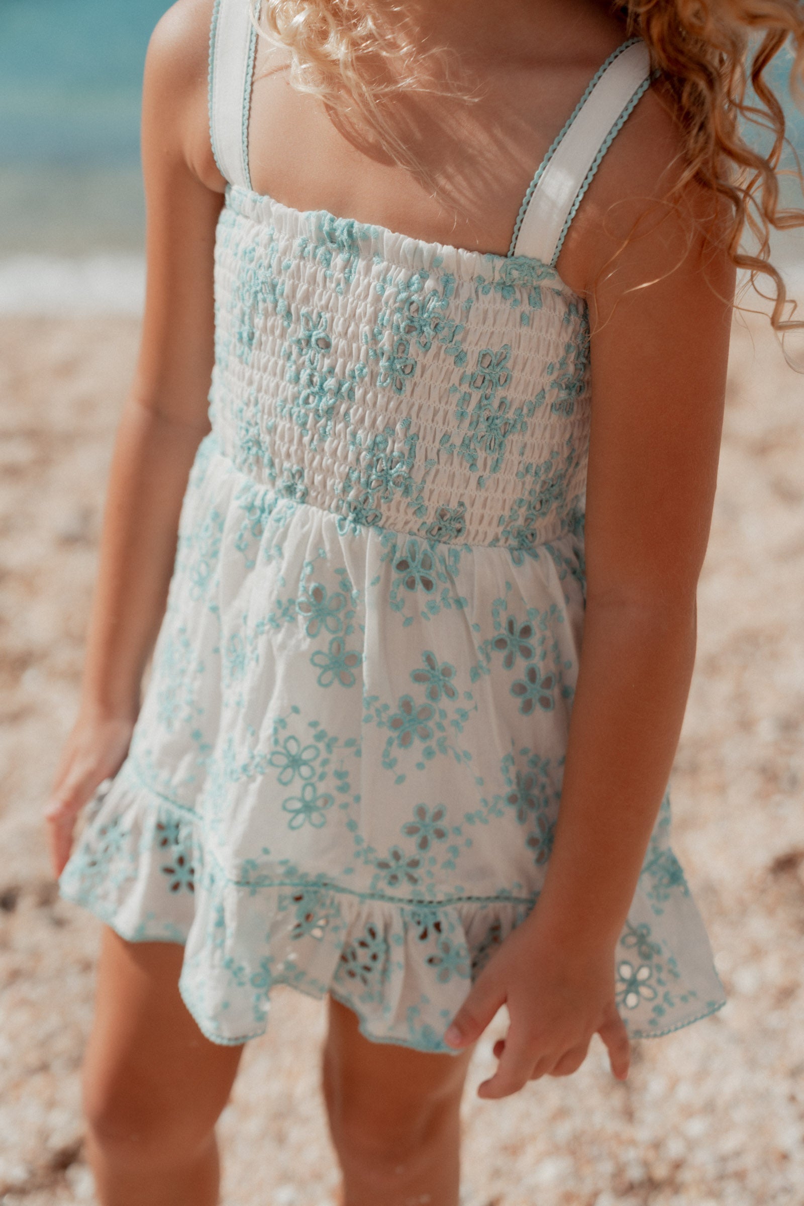 Lolita Kids Embroidered Dress Turquoise