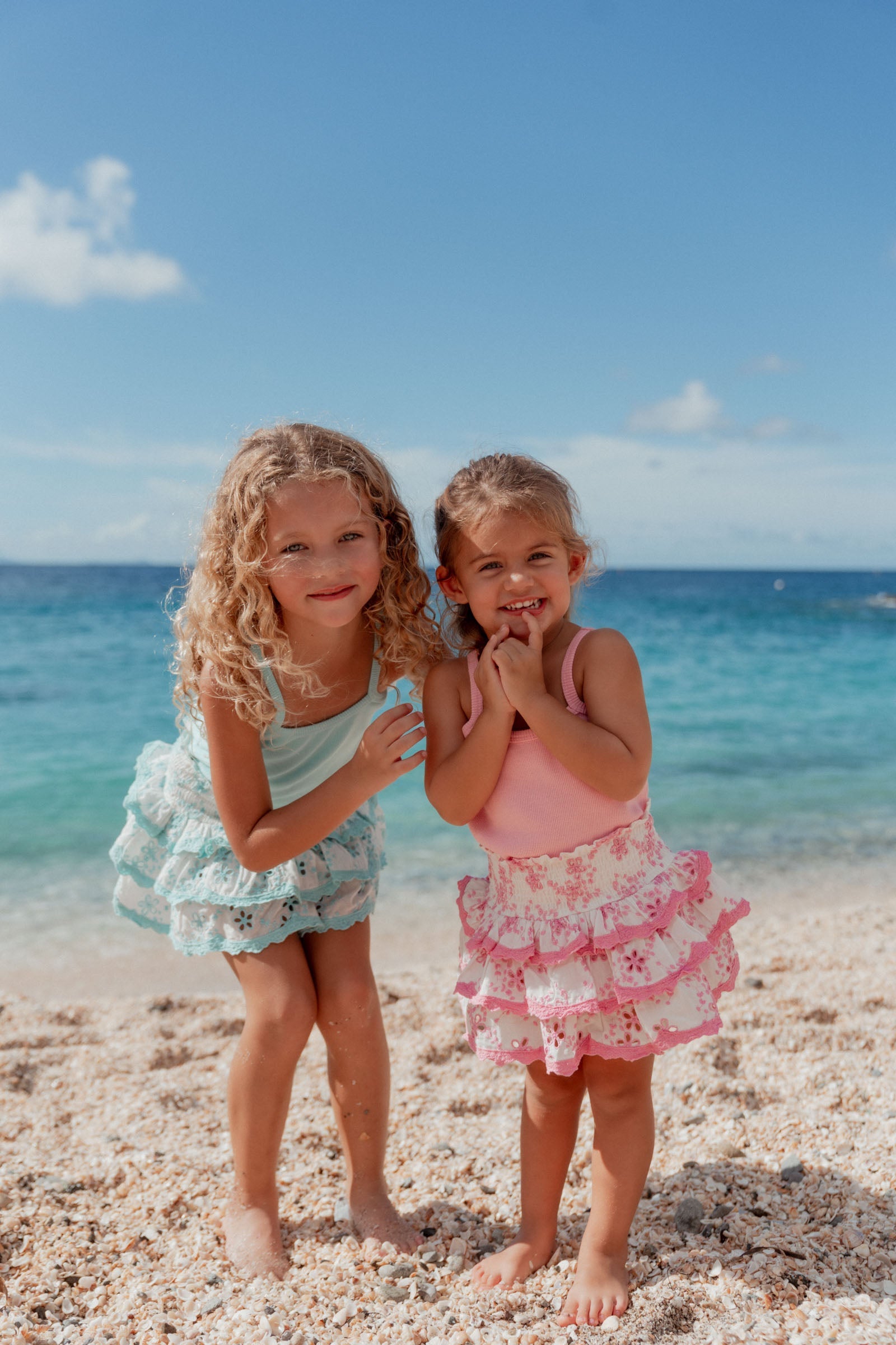 Kids Embroidered Skirt Pink
