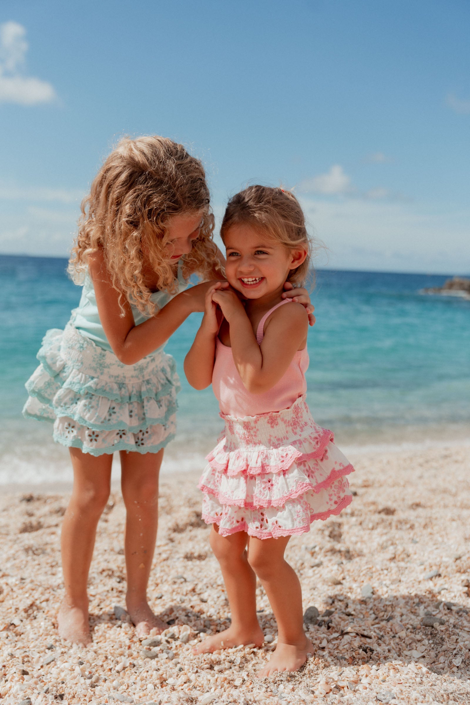 Kids Embroidered Skirt Pink