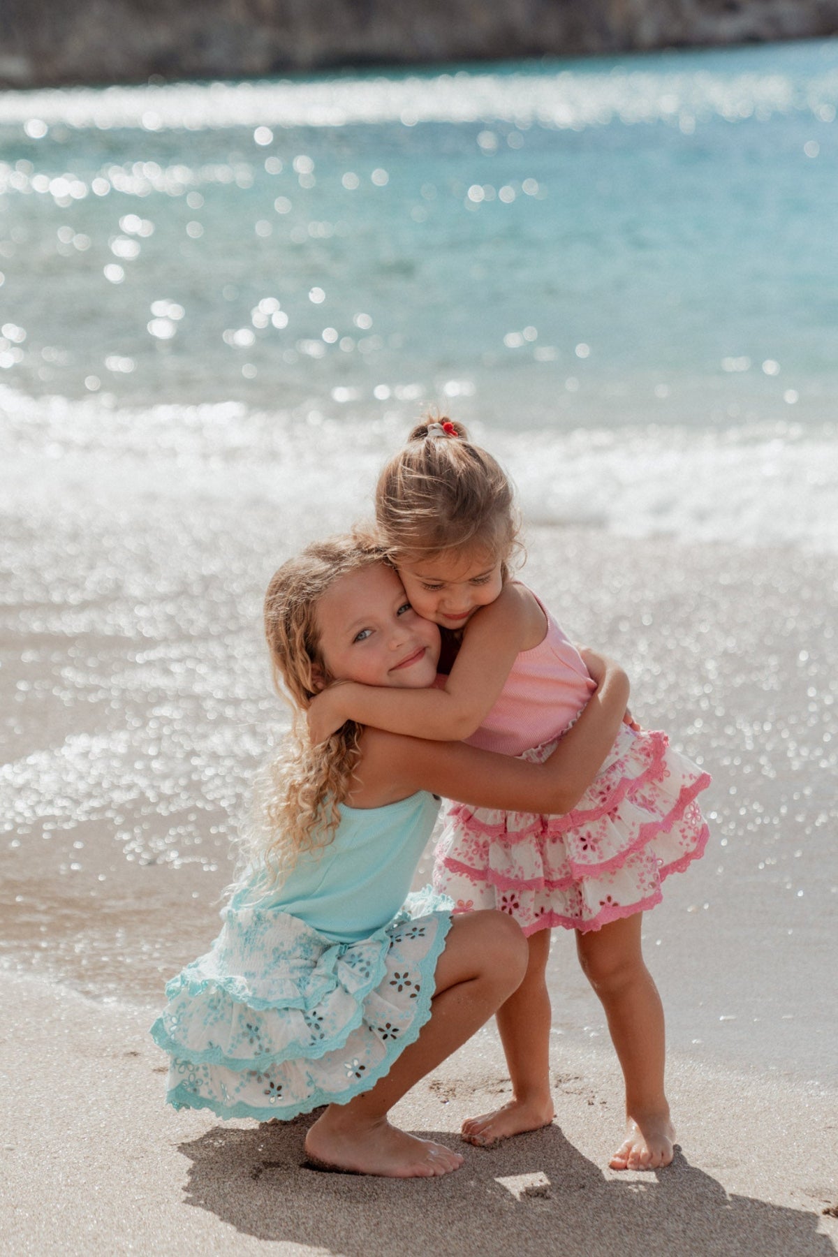 Kids Embroidered Skirt Turquoise