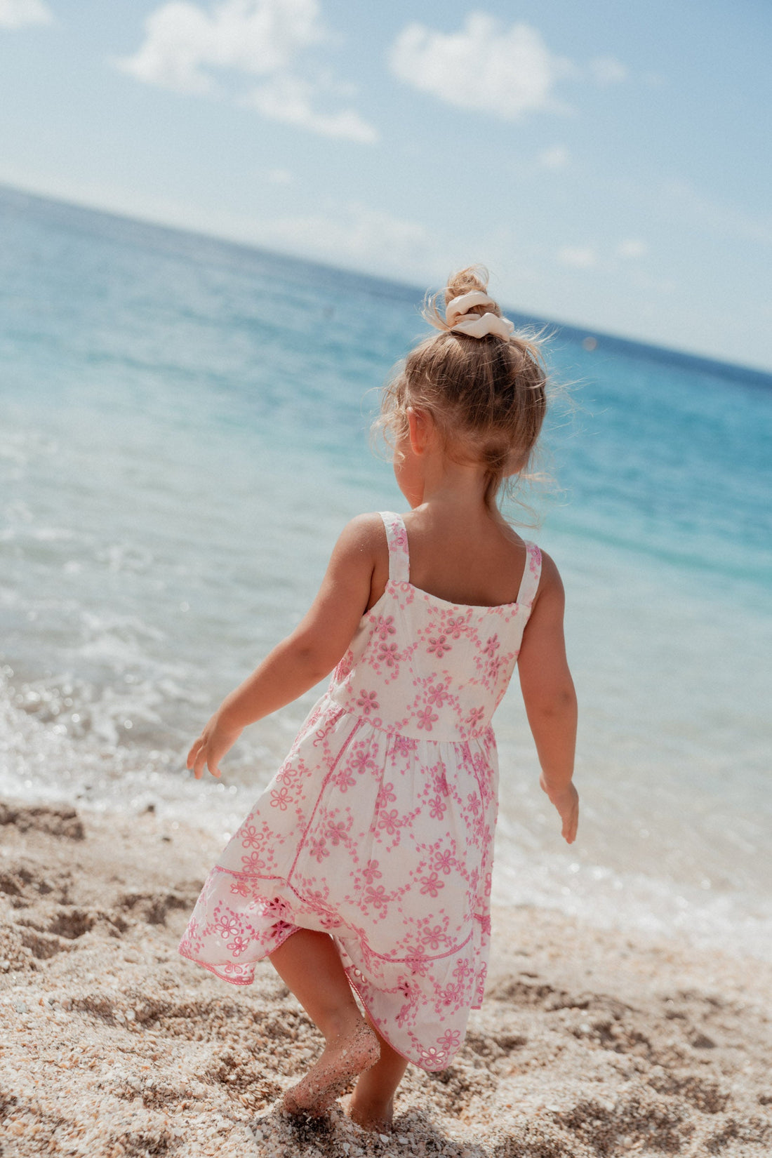 Stella Kids Embroidered Dress Pink